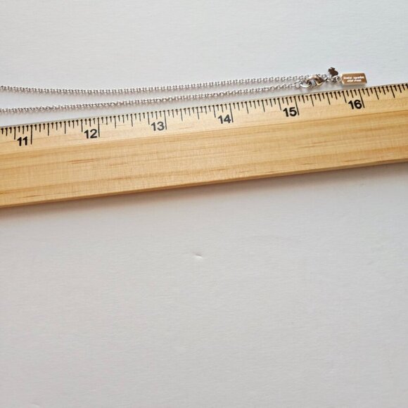 Kate Spade Long Station Resin Stones Yellow Gray Silver-Tone Chain Necklace - Picture 5 of 5